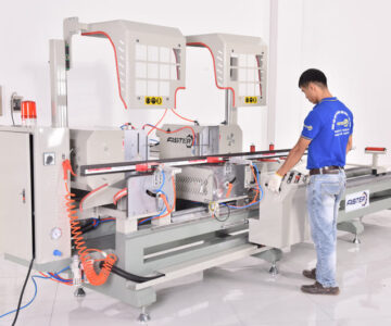 Máy cắt nhôm 2 đầu F88 4