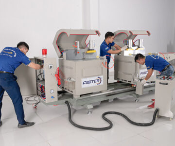 Máy cắt nhôm 2 đầu mâm xoay F450 7